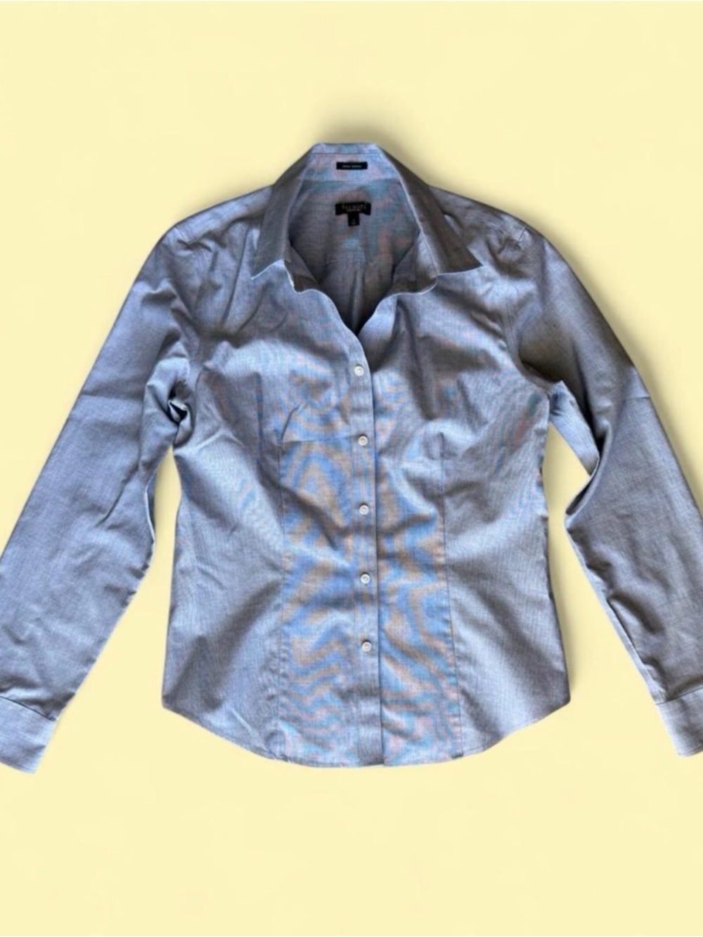 Talbots Classic Light Gray Button-Up Shirt